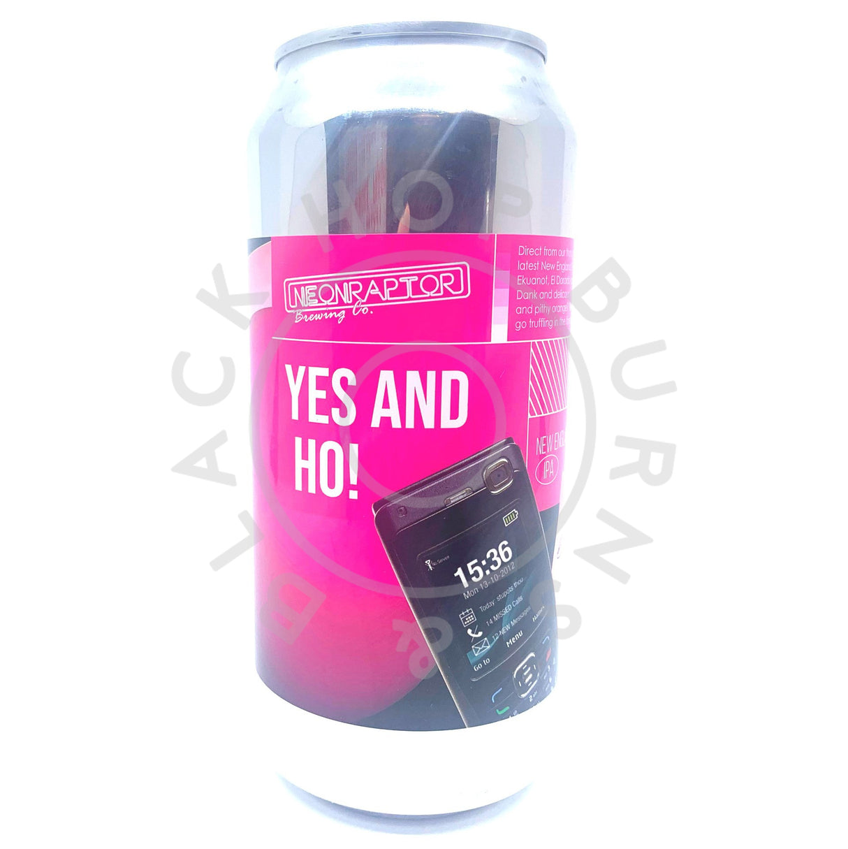 Neon Raptor Yes and Ho! NEIPA 6.5% (440ml can)-Hop Burns & Black