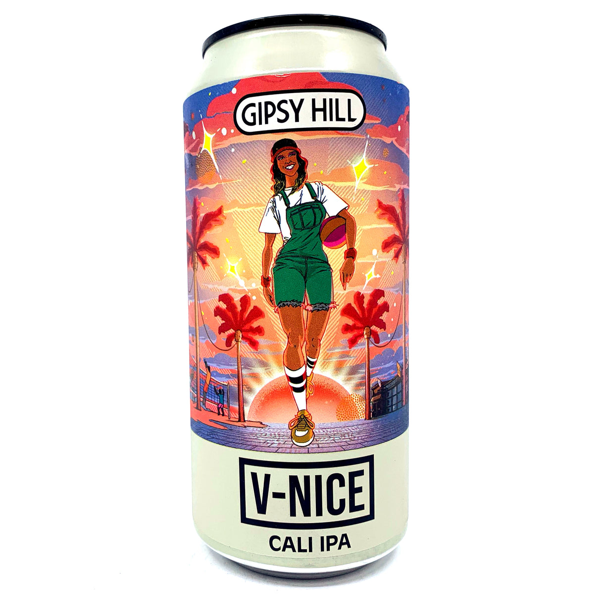 Gipsy Hill V-Nice Cali IPA 4.5% (440ml can)-Hop Burns & Black