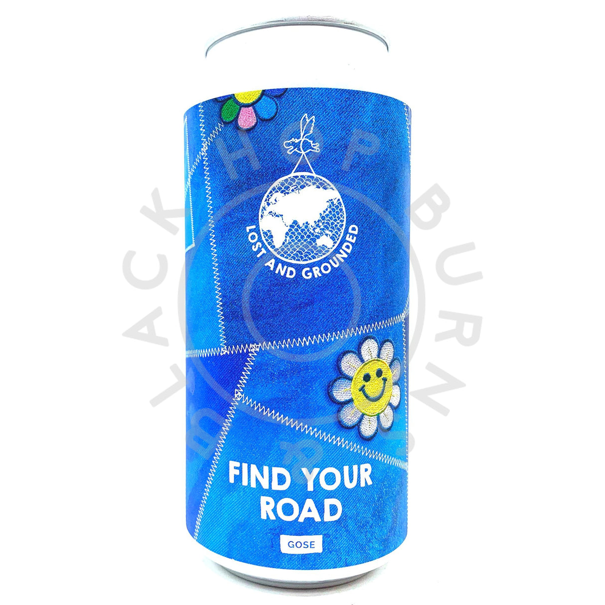 Lost & Grounded Find Your Road Gose 4.8% (440ml can)-Hop Burns & Black