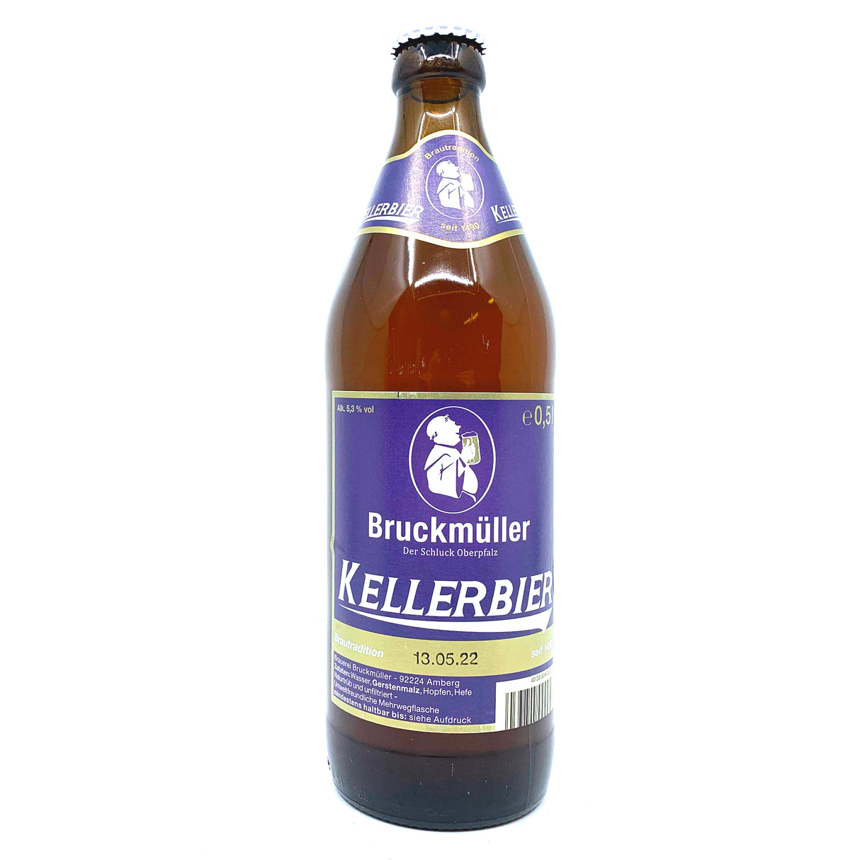 Bruckmuller Kellerbier 5.3% (500ml)-Hop Burns & Black