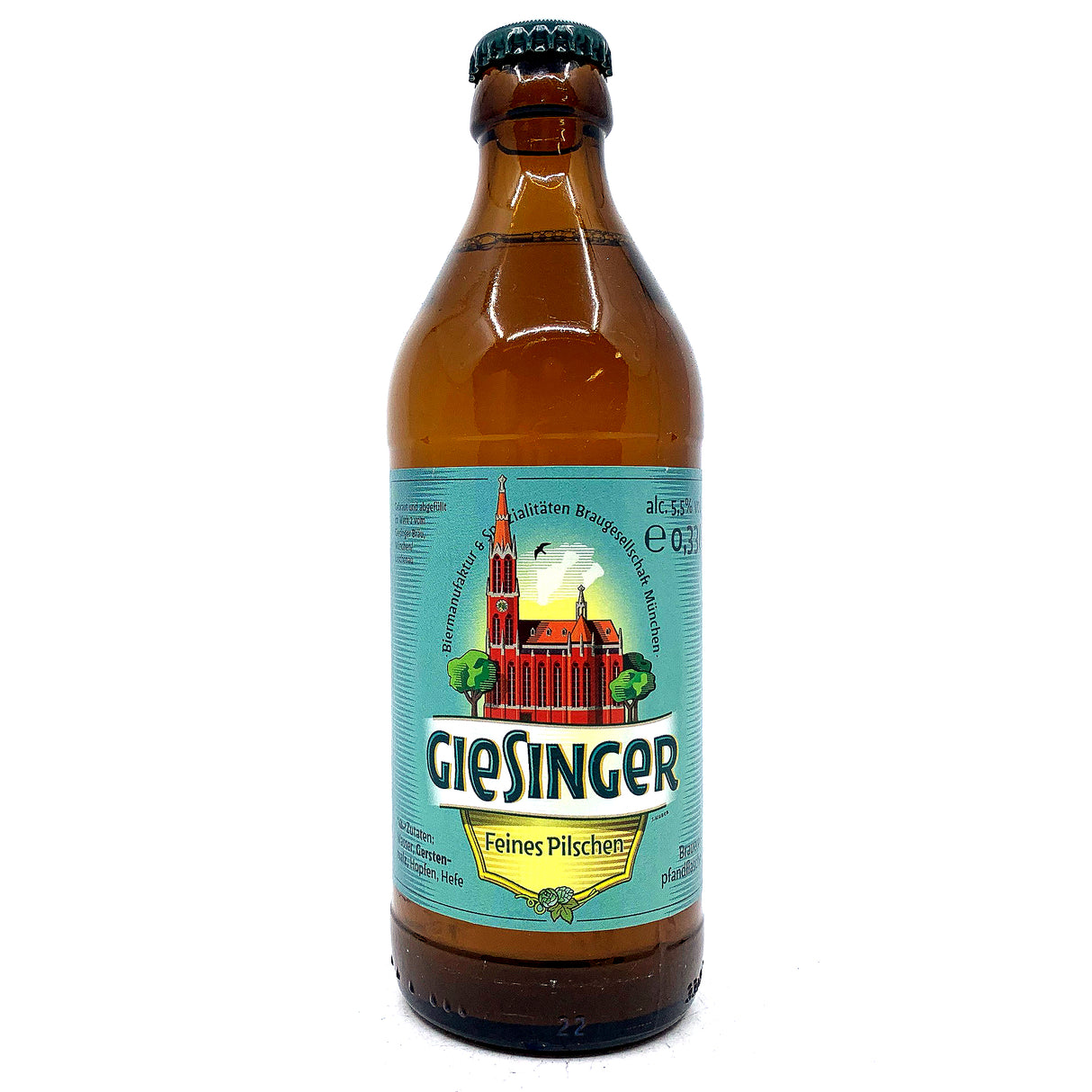 Giesinger Feines Pilschen 5.5% (330ml)-Hop Burns & Black