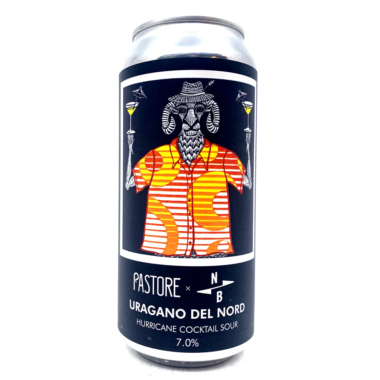 Pastore Uragano Del Nord Fruited Sour 7% (440ml can)-Hop Burns & Black