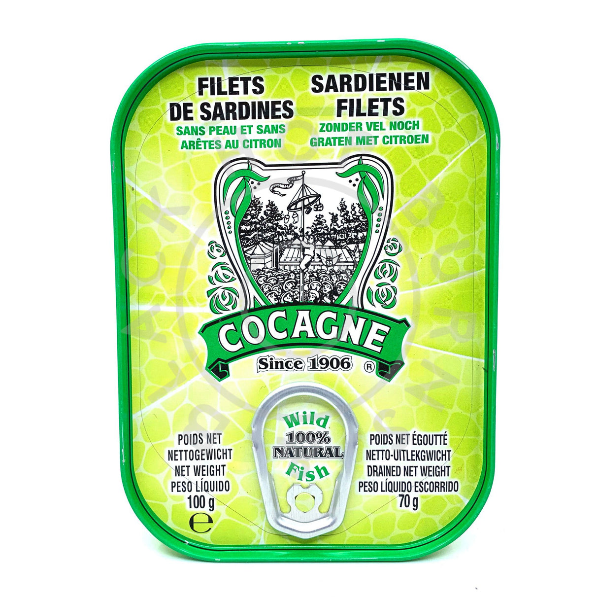 Cocagne Sardines with Lemon (125g)-Hop Burns & Black