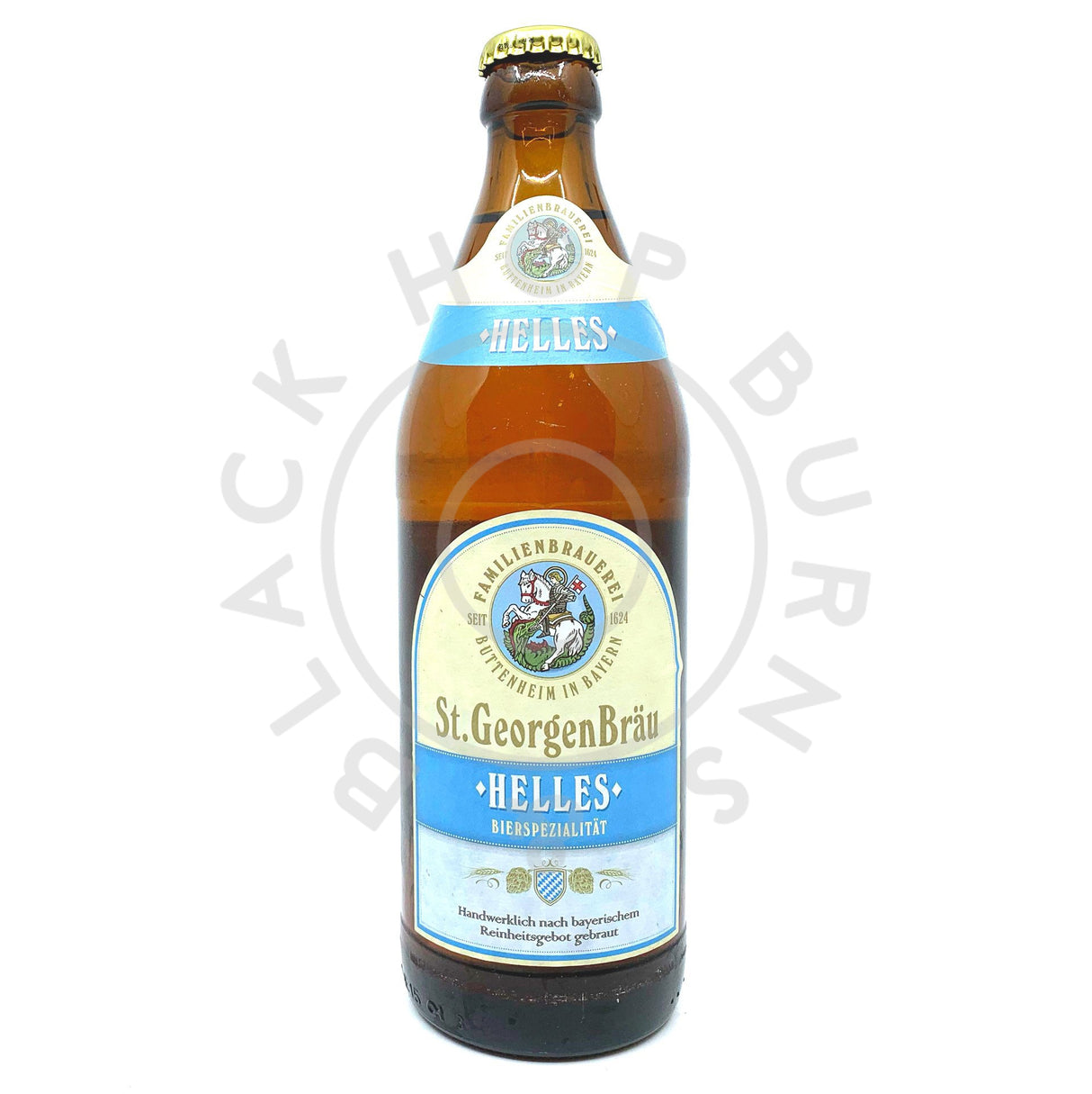St Georgen Brau Hell 4.6% (500ml)-Hop Burns & Black