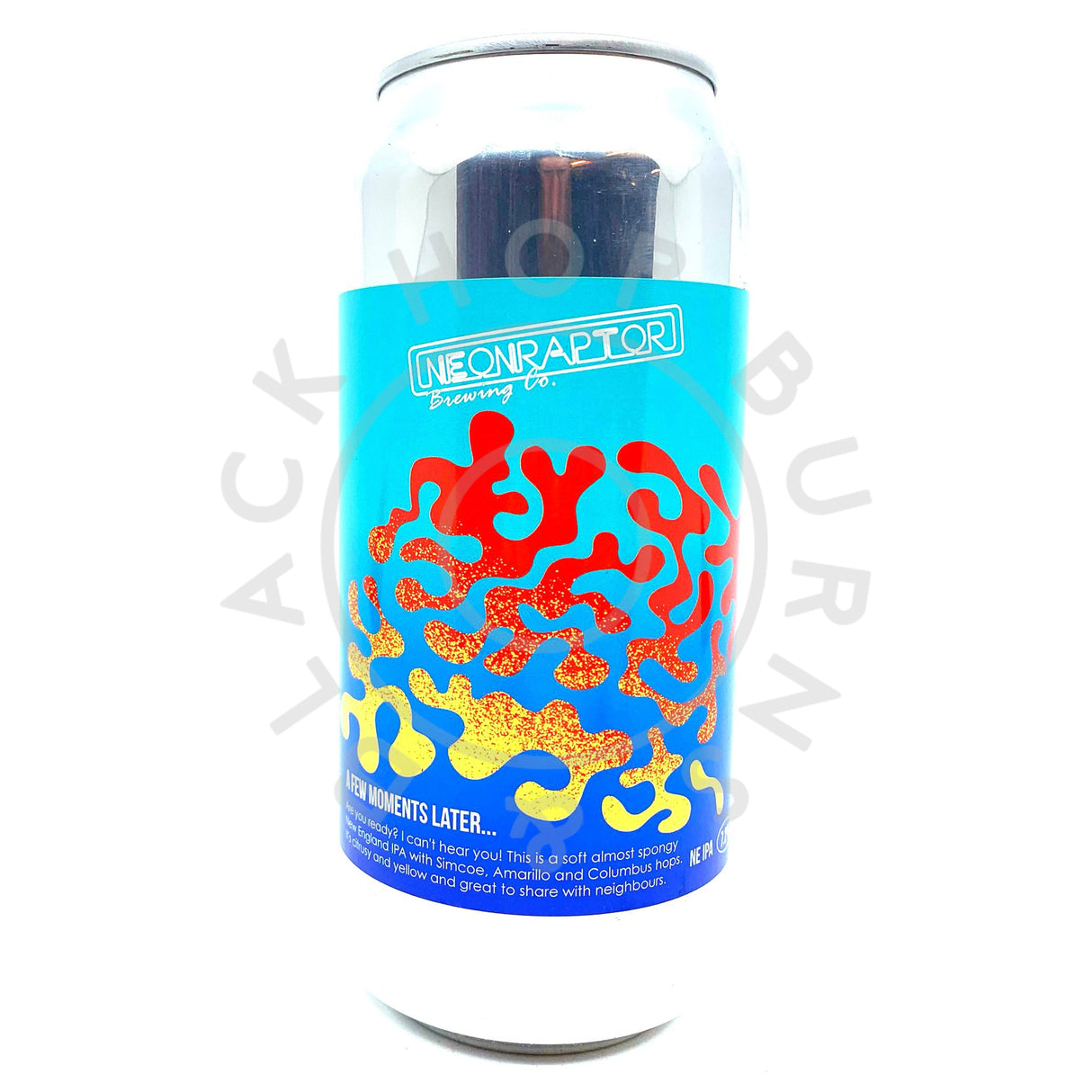 Neon Raptor A Few Moments Later IPA 7.2% (440ml can)-Hop Burns & Black