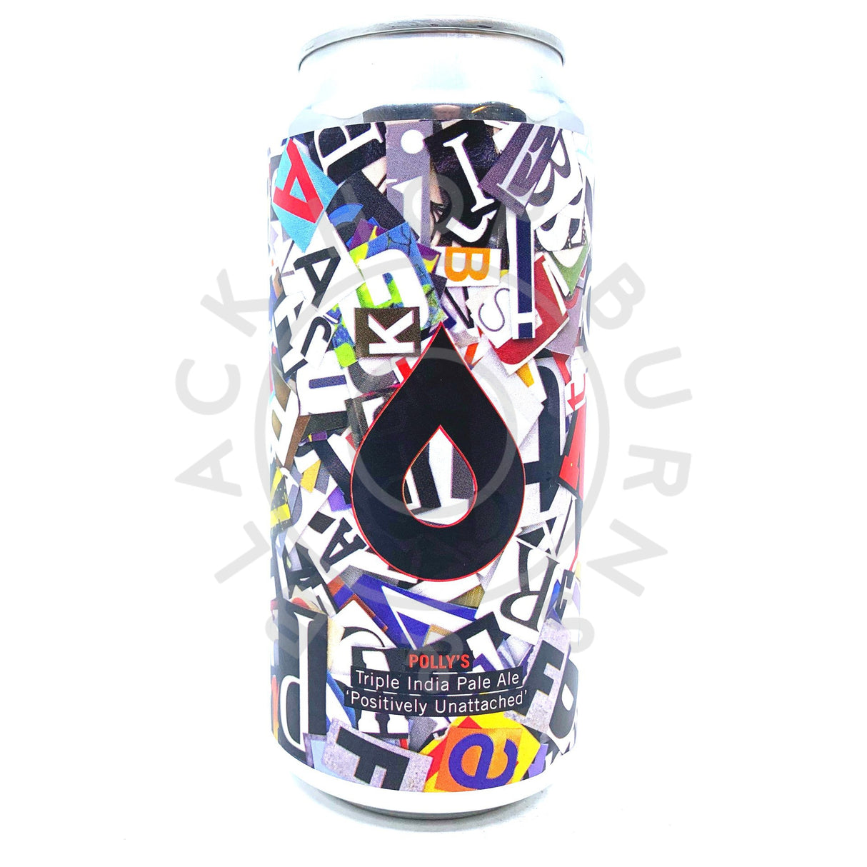 Polly's Brew Co Positively Unattached Triple New England IPA 10% (440ml can)-Hop Burns & Black
