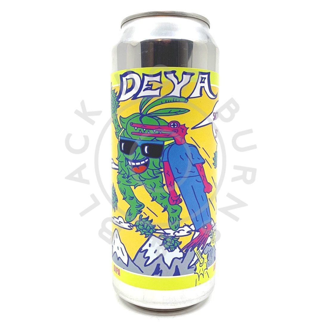 DEYA Saturated in Strata Double IPA 8% (500ml can)-Hop Burns & Black