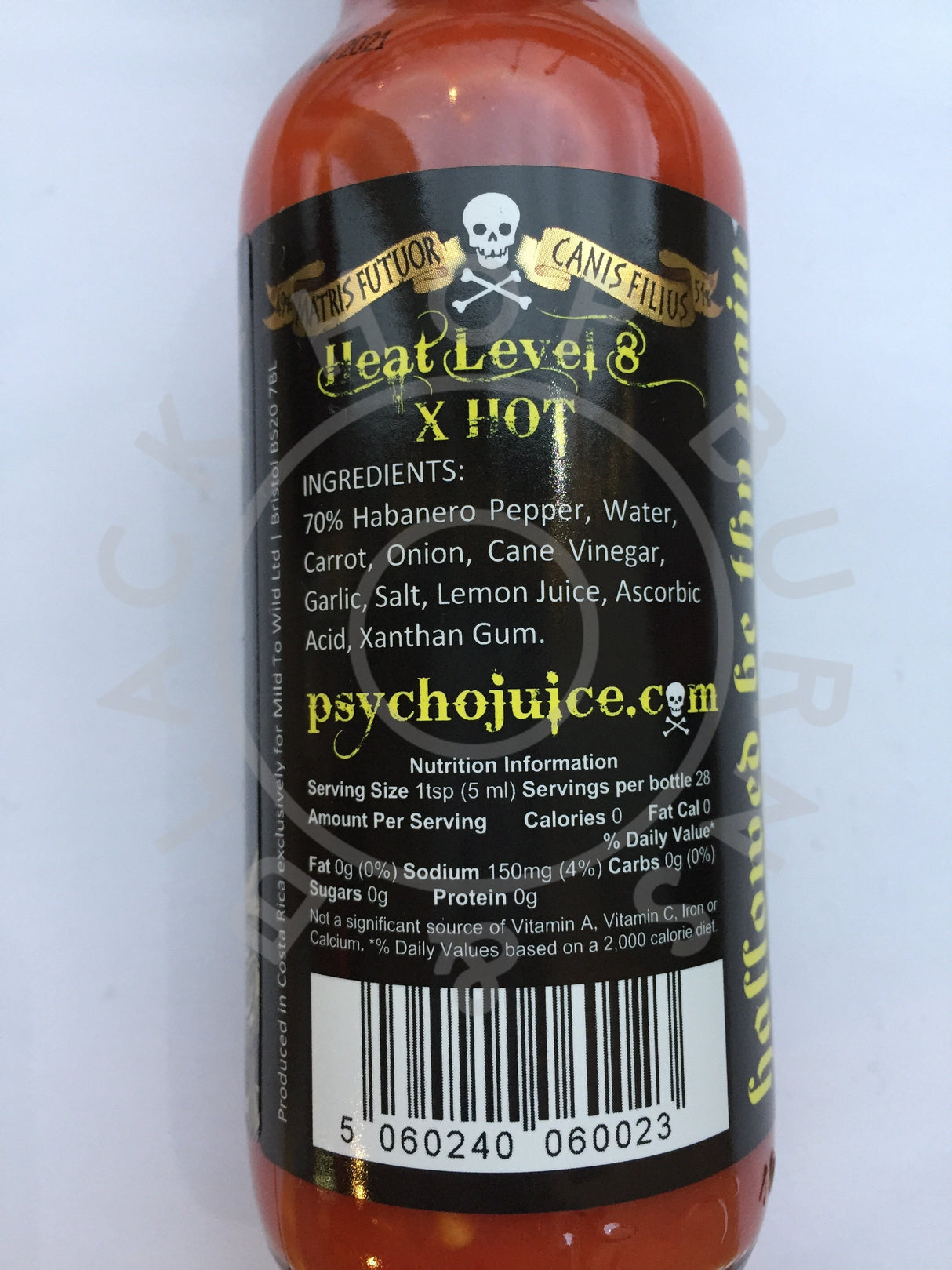 Psycho Juice 70% Habanero Sauce (148ml)-Hop Burns & Black