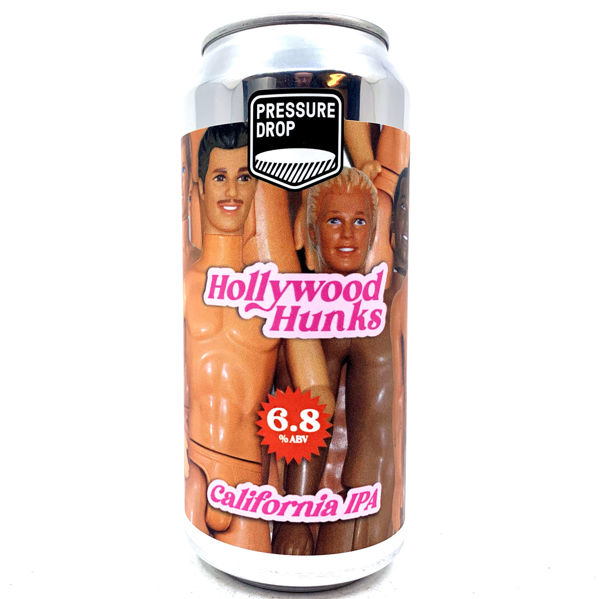 Pressure Drop Hollywood Hunks California IPA 6.8% (440ml can)-Hop Burns & Black