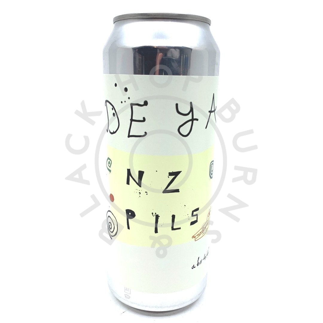 DEYA New Zealand Pils 4.4% (500ml can)-Hop Burns & Black