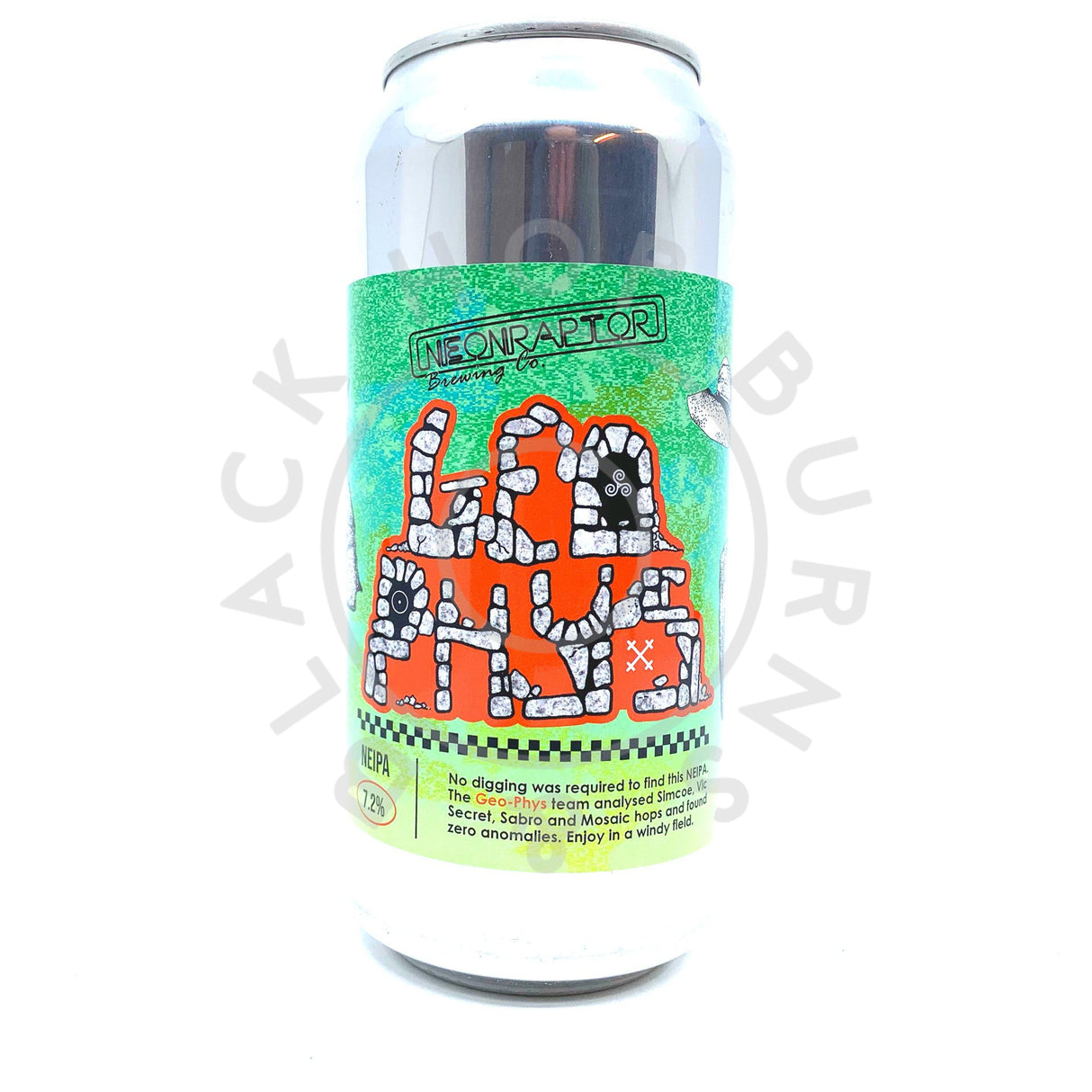 Neon Raptor Geo Phys New England IPA 7.2% (440ml can)-Hop Burns & Black