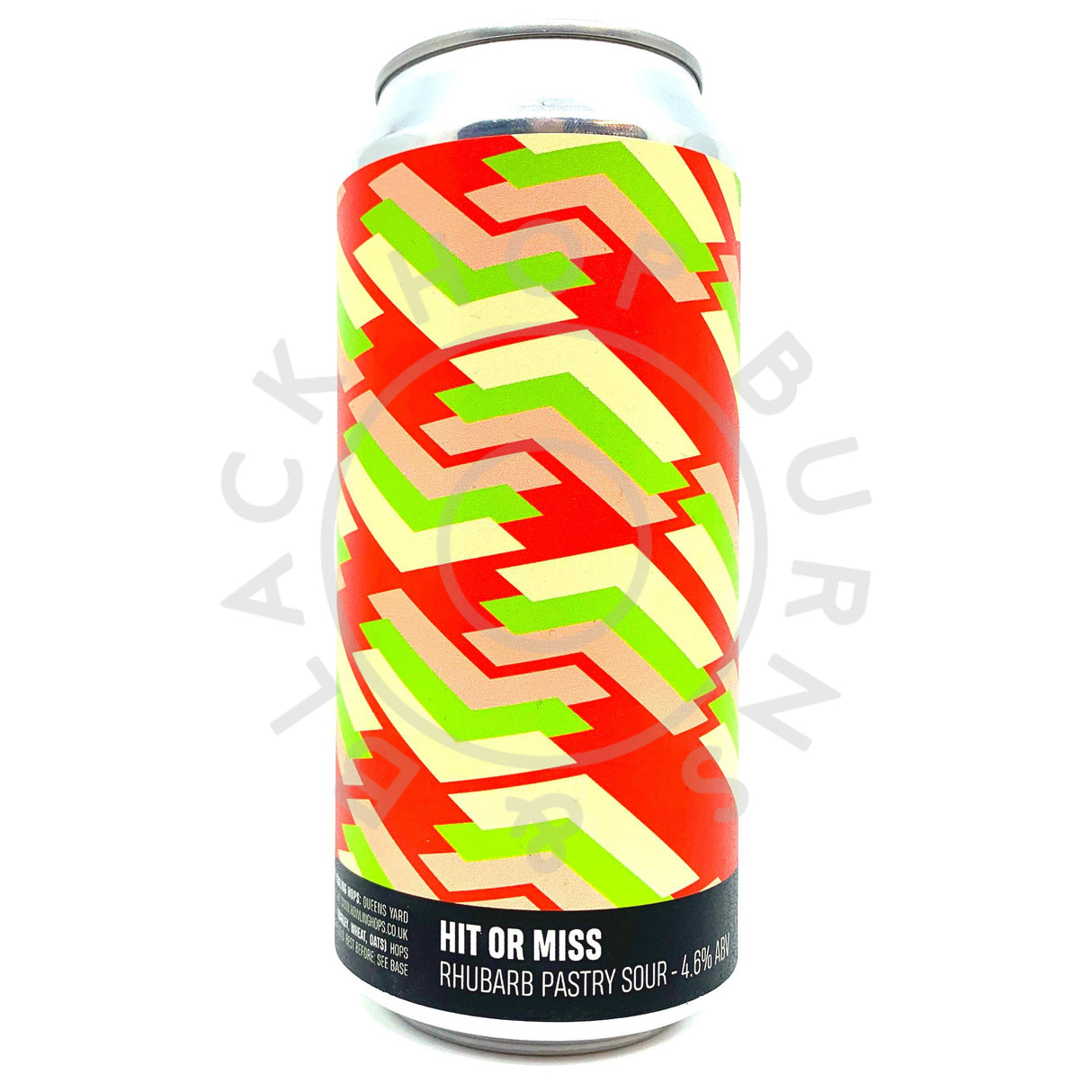 Howling Hops Hit or Miss Rhubarb Pastry Sour 4.6% (440ml can)-Hop Burns & Black