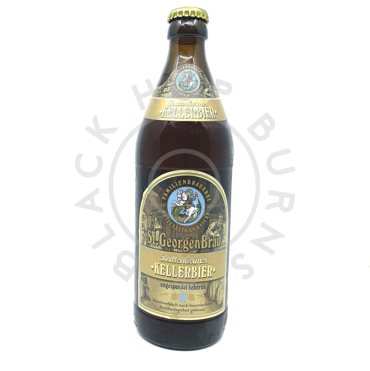 St Georgen Brau Kellerbier 4.9% (500ml)-Hop Burns & Black