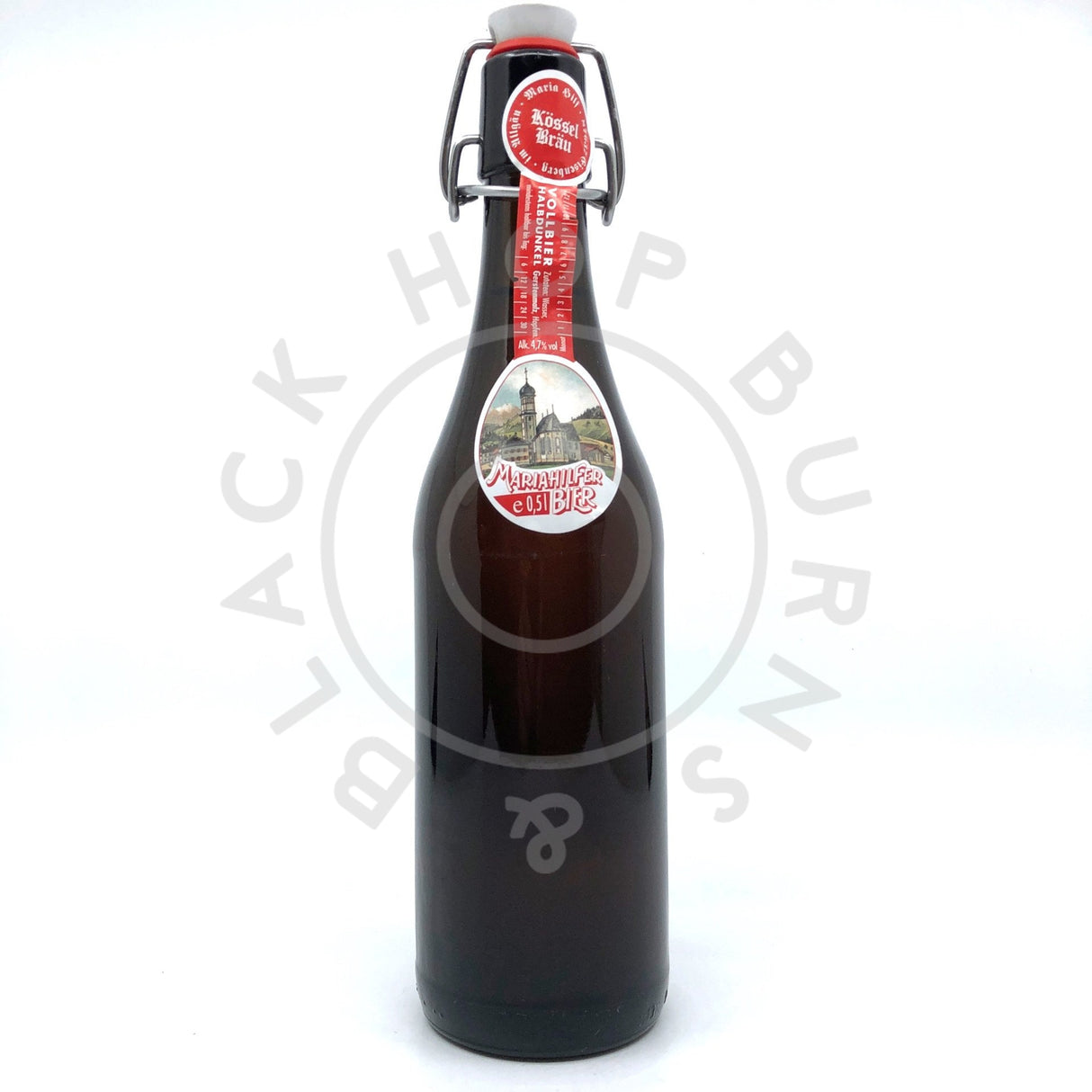 Kossel Brau Mariahilfer Vollbier Halbdunkel 4.7% (500ml)-Hop Burns & Black