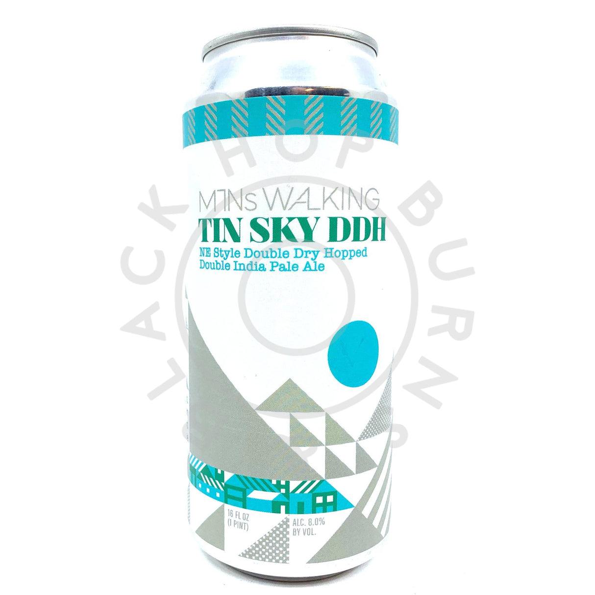 Mountains Walking Tin Sky DDH New England Double IPA 8% (473ml can)-Hop Burns & Black