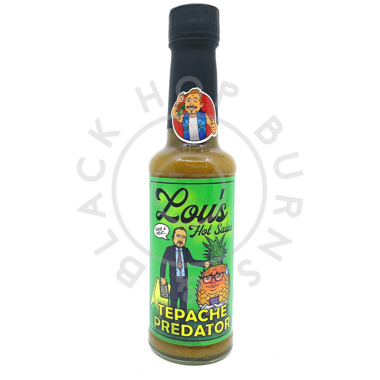 Lou's Brews Tepache Predator Pineapple Jalapeno Hot Sauce (150ml)-Hop Burns & Black