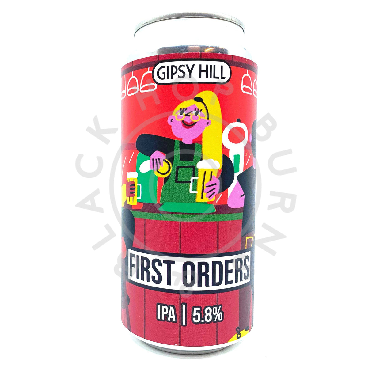 Gipsy Hill First Orders New England IPA 5.8% (440ml can)-Hop Burns & Black