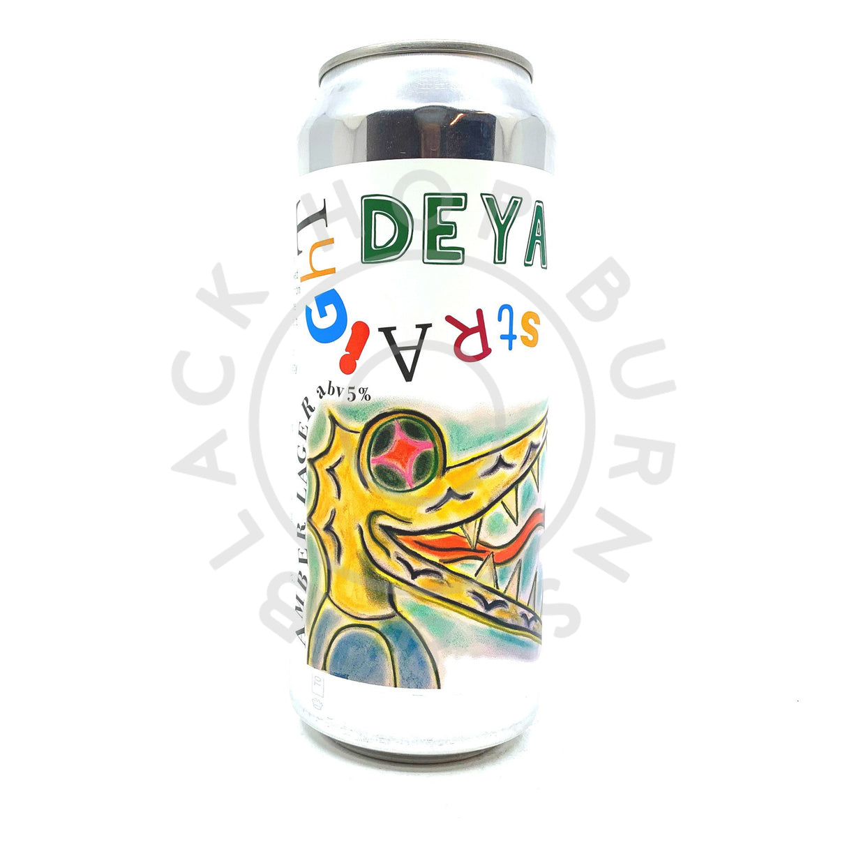 DEYA Talking Straight Amber Lager 5.5% (500ml can)-Hop Burns & Black
