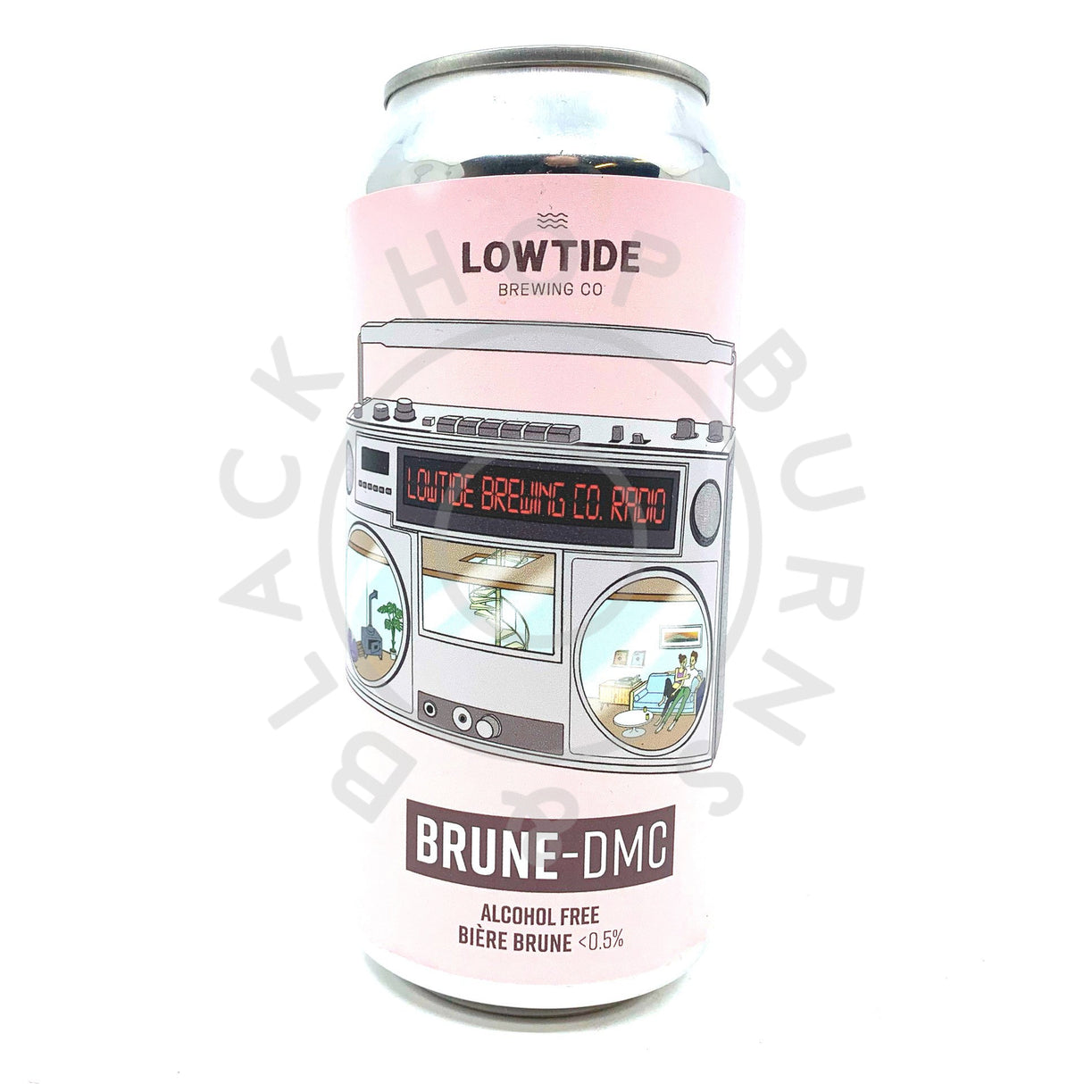 Lowtide Brune-DMC Alcohol-free Biere Brune 0.5% (440ml can)-Hop Burns & Black