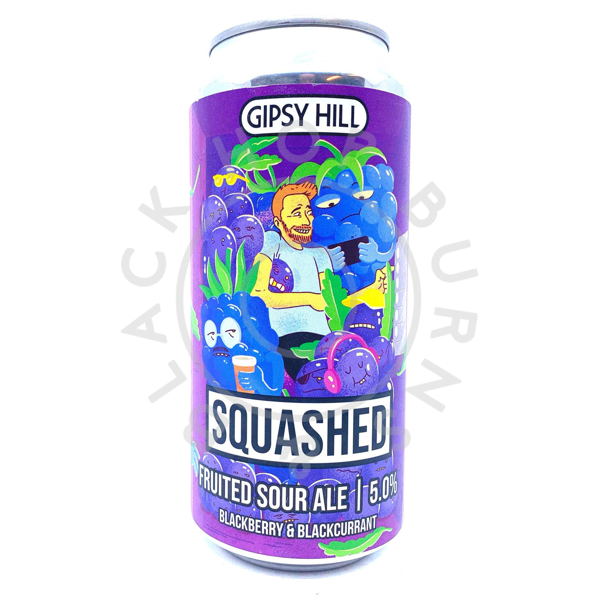 Gipsy Hill Squashed Blackberry & Blackcurrant Sour 5% (440ml can)-Hop Burns & Black