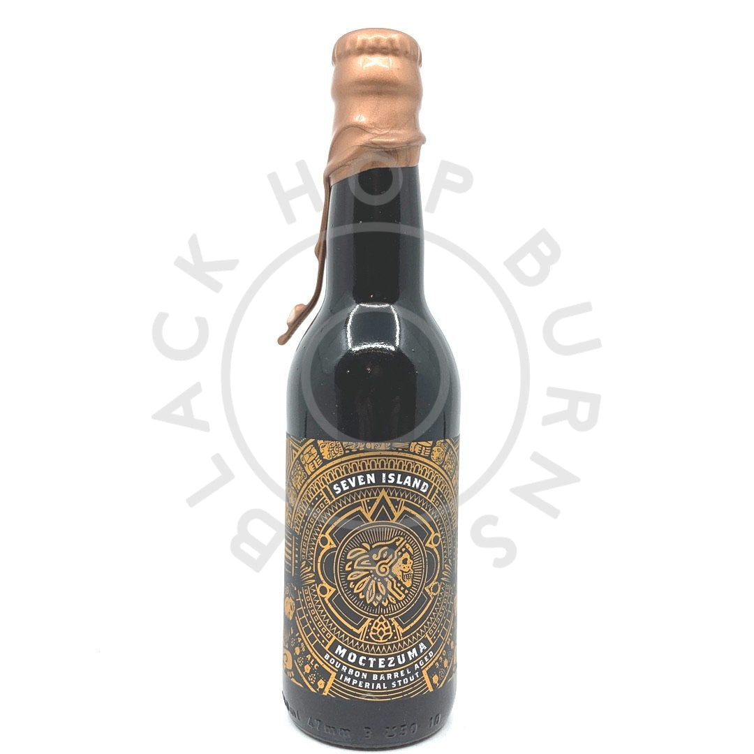 Seven Island Moctezuma Bourbon Barrel Aged Imperial Stout (Heaven Hill Barrels) 14% (330ml)-Hop Burns & Black