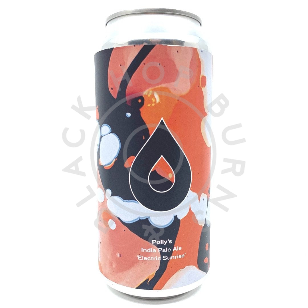 Polly's Brew Co Electric Sunrise Kviek IPA 6.5% (440ml can)-Hop Burns & Black