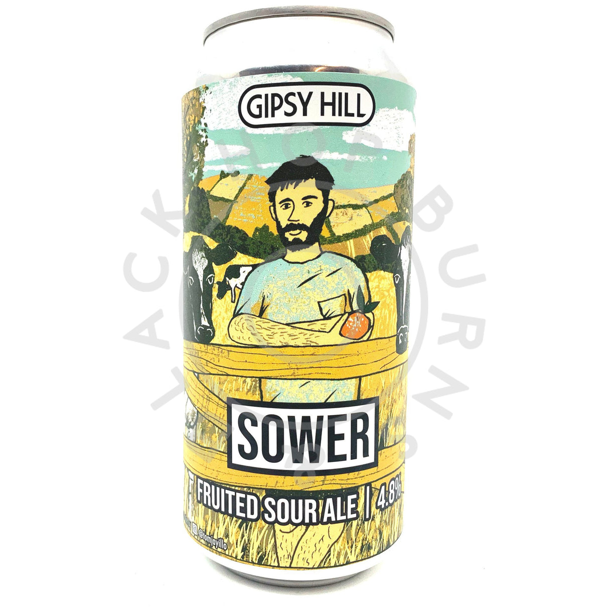 Gipsy Hill Sower Fruited Sour Ale 4.8% (440ml can)-Hop Burns & Black