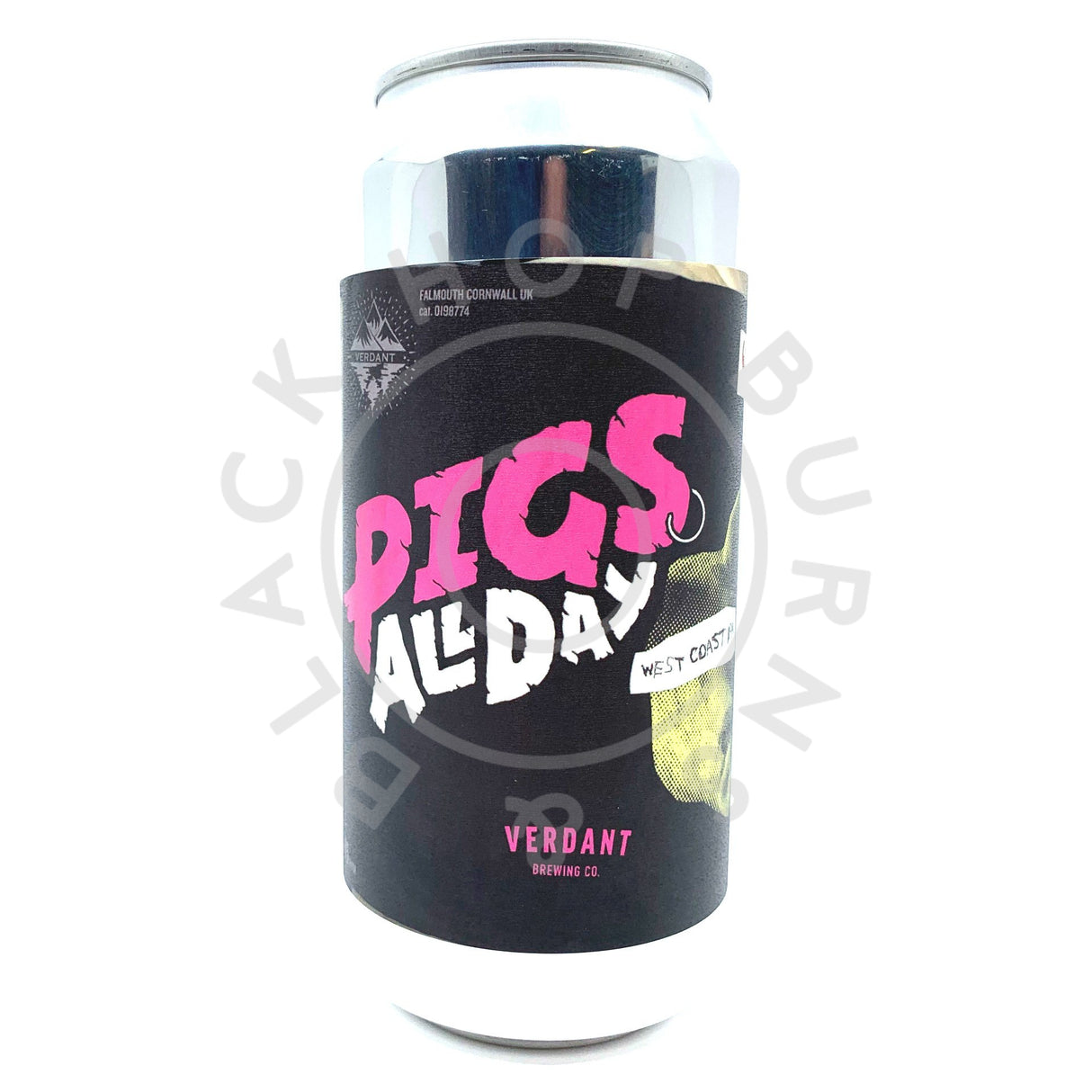 Verdant Pigs All Day West Coast IPA 6% (440ml can)-Hop Burns & Black