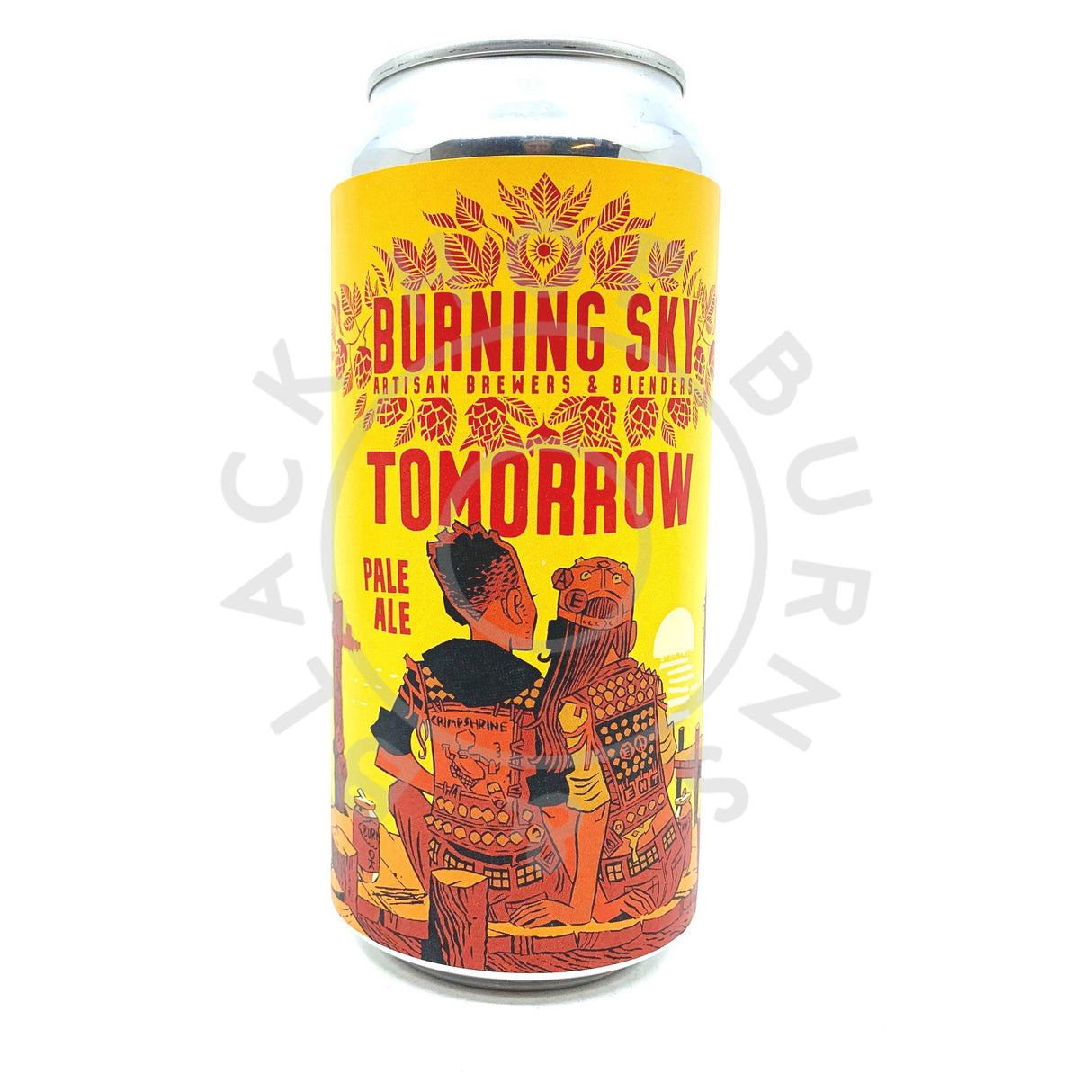 Burning Sky Tomorrow Pale Ale 5% (440ml can)-Hop Burns & Black