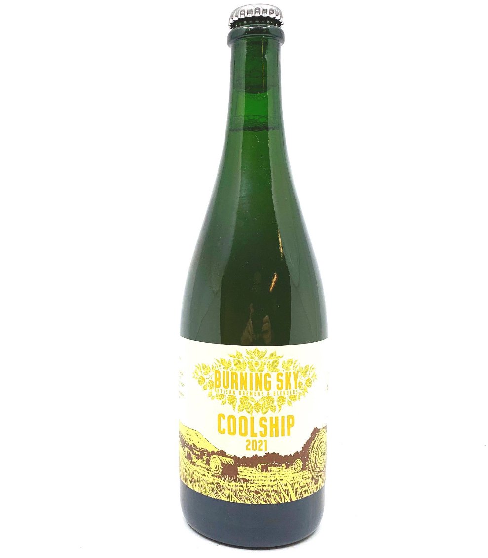 Burning Sky Coolship 2021 6.5% (750ml)-Hop Burns & Black