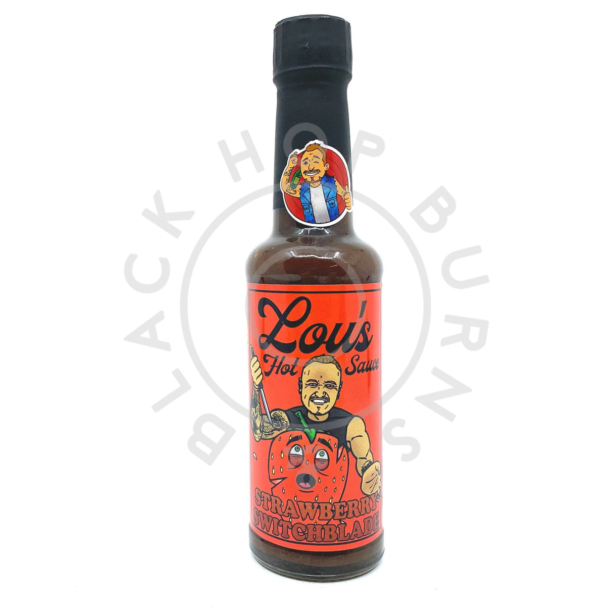 Lou's Brews Strawberry Switchblade Hot Sauce (150ml)-Hop Burns & Black