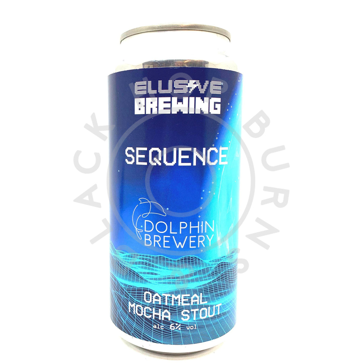 Elusive Brewing Sequence Oatmeal Mocha Stout 6% (440ml can)-Hop Burns & Black