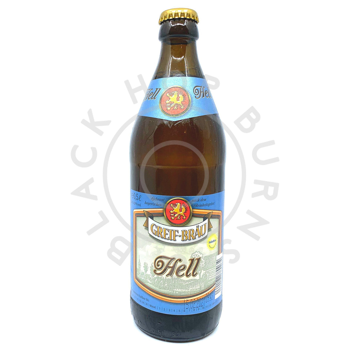 Greif Hell 4.9% (500ml)-Hop Burns & Black
