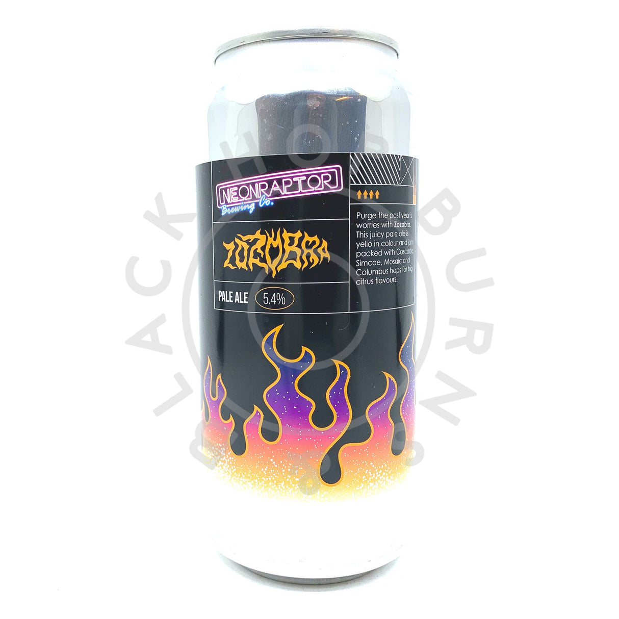 Neon Raptor Zozobra Pale Ale 5.4% (440ml can)-Hop Burns & Black