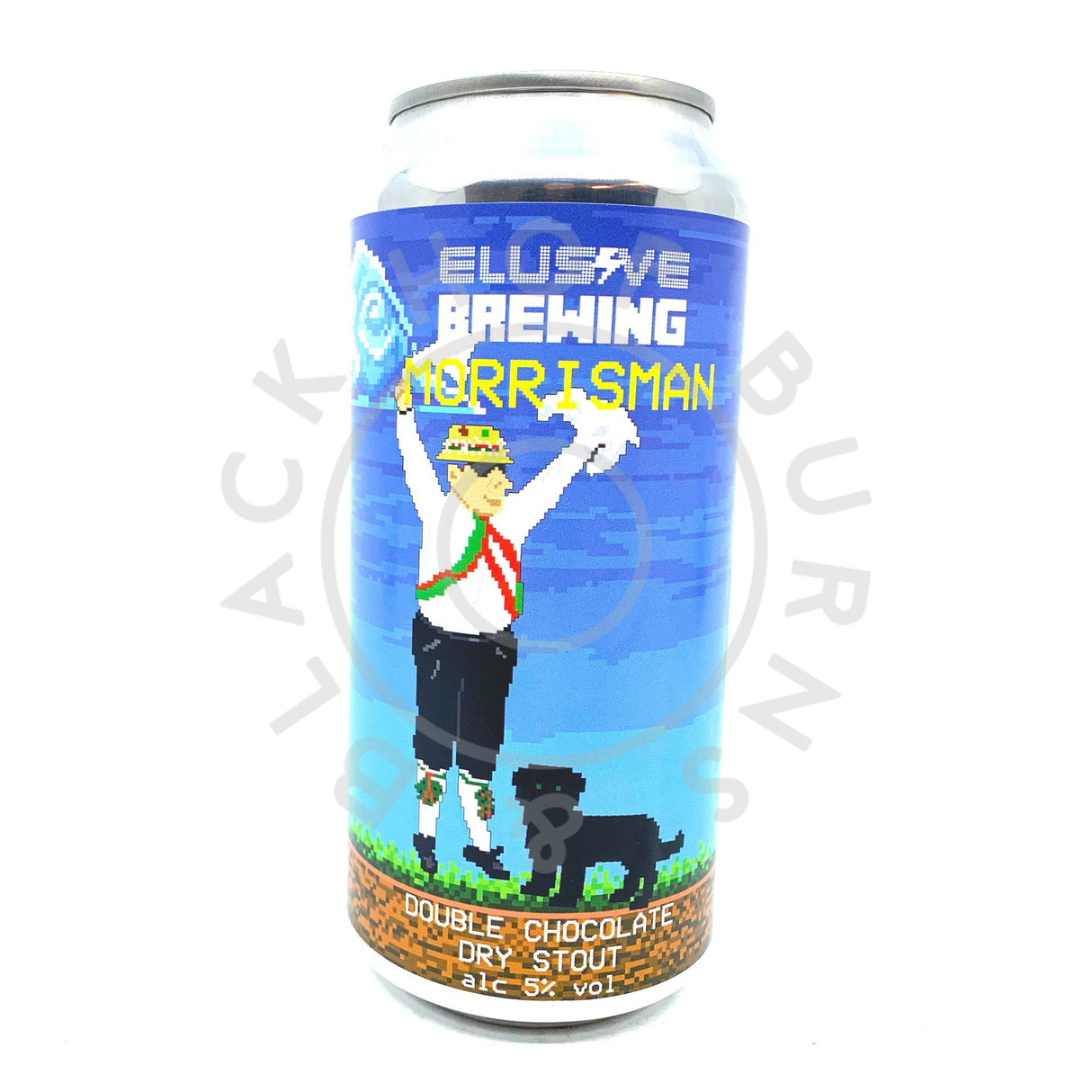 Elusive Brewing Morrisman Dry Chocolate Stout 5% (440ml can)-Hop Burns & Black