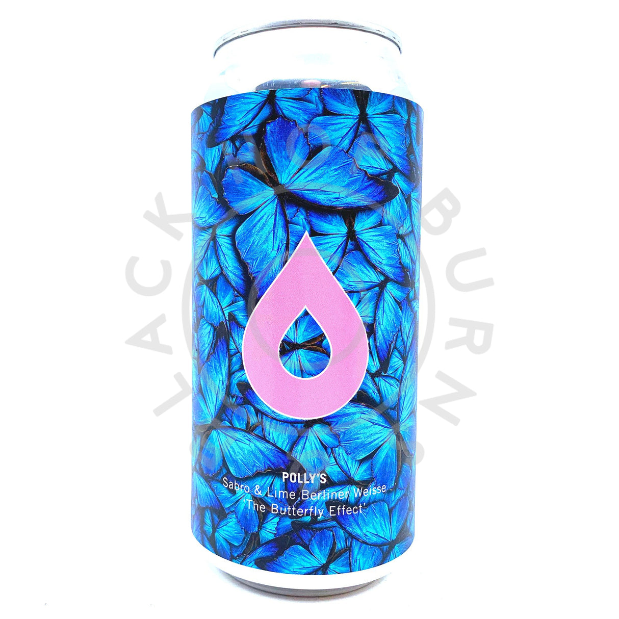 Polly's Brew Co The Butterfly Effect Sabro & Lime Berliner Weisse 4.6% (440ml can)-Hop Burns & Black
