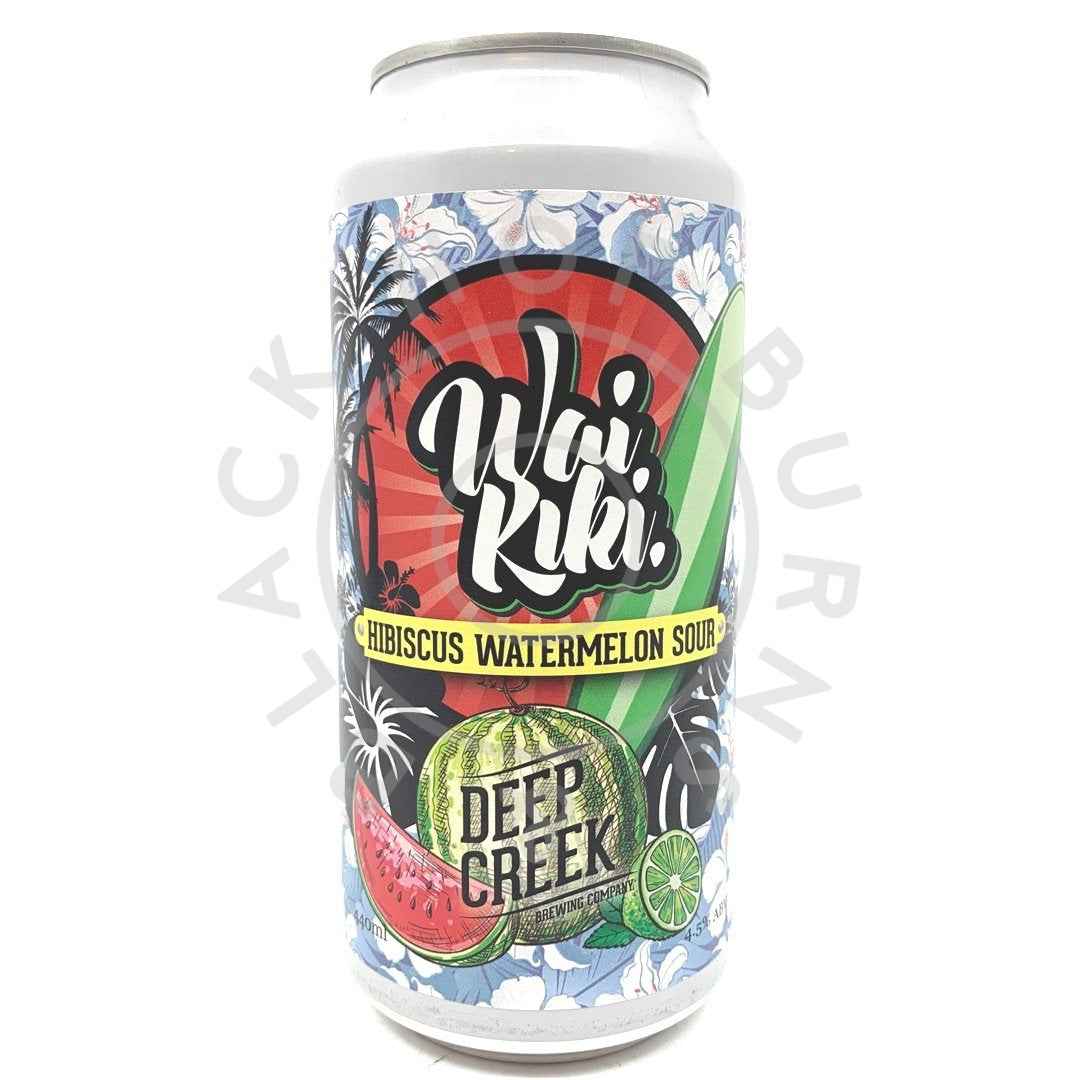 Deep Creek Waikiki Hibiscus Watermelon Sour 4.5% (440ml can)-Hop Burns & Black