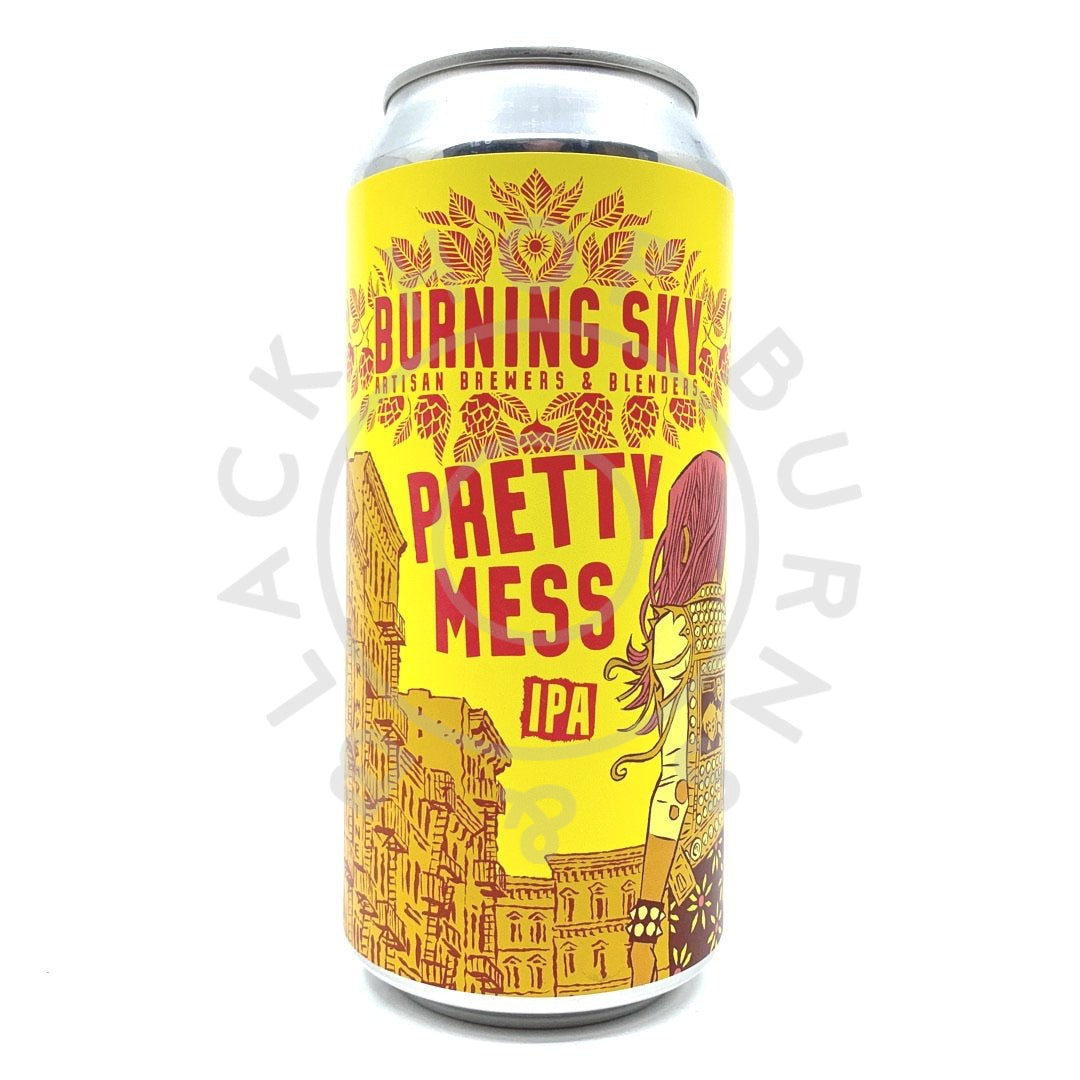 Burning Sky Pretty Mess IPA 7% (440ml can)-Hop Burns & Black