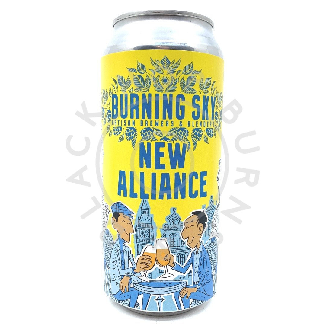 Burning Sky New Alliance Belgian Pale Ale 4.5% (440ml can)-Hop Burns & Black