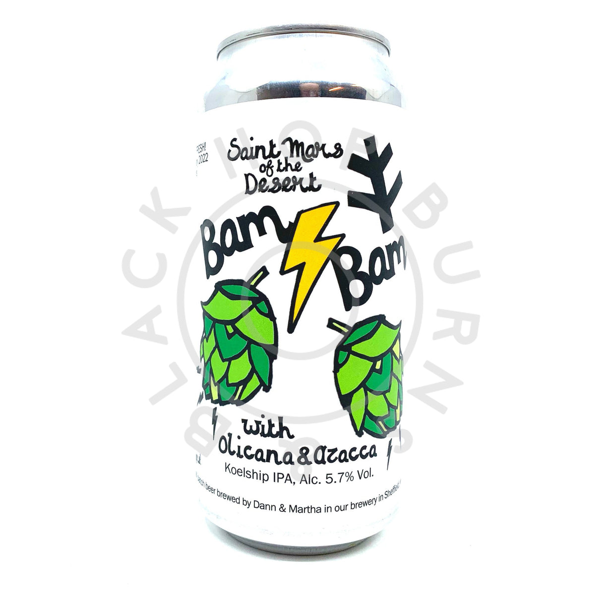 St Mars Of The Desert Bam Bam 2021 Koelship IPA 5.7% (440ml can)-Hop Burns & Black