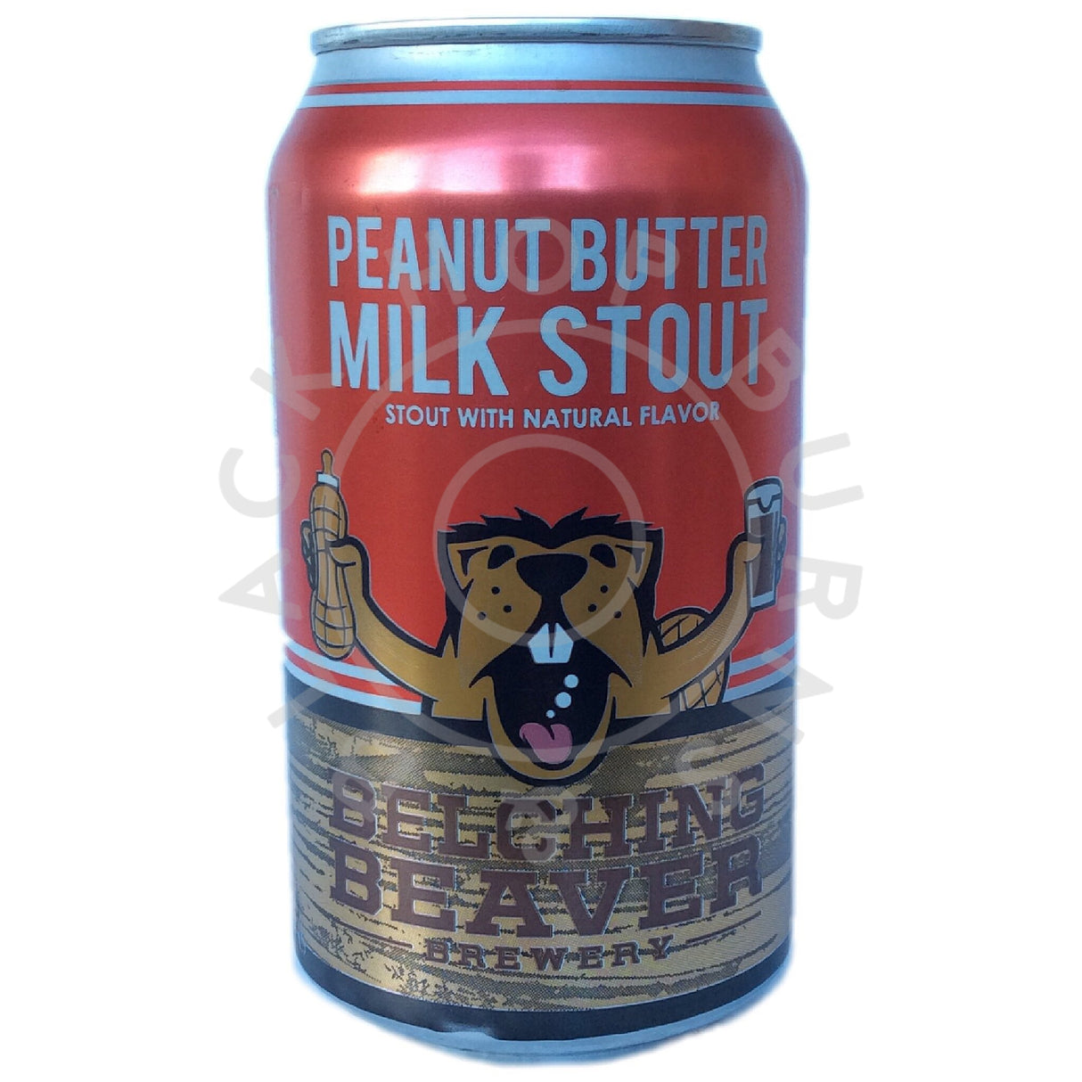 Belching Beaver Peanut Butter Milk Stout 5.3% (355ml can)-Hop Burns & Black