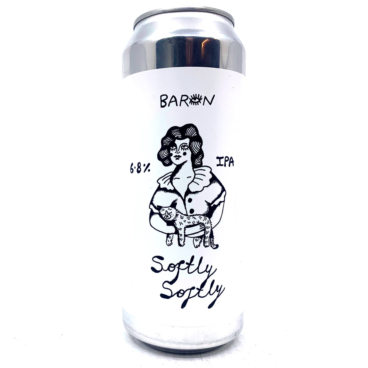 Baron Brewing Softly Softly IPA 6.8% (500ml can)-Hop Burns & Black