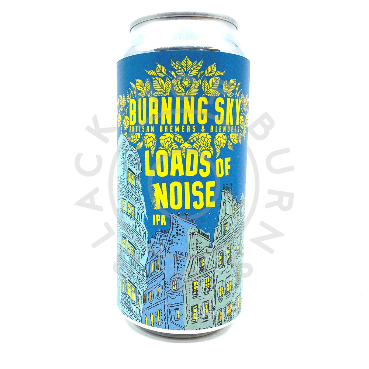 Burning Sky Loads of Noise IPA 7.4% (440ml can)-Hop Burns & Black