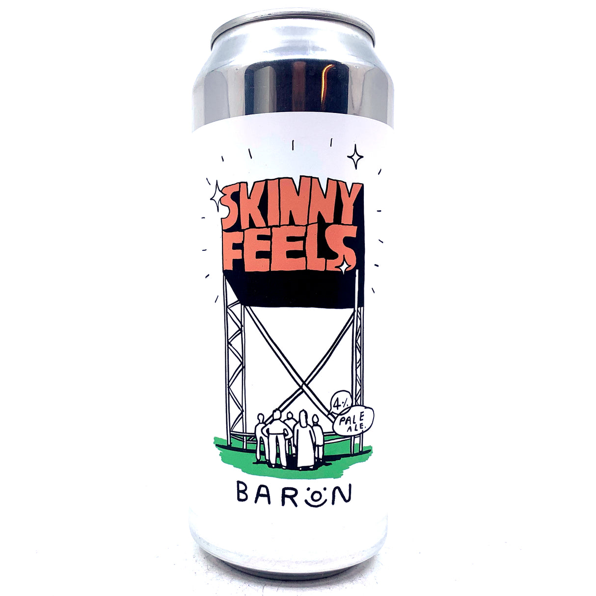 Baron Brewing Skinny Feels Pale Ale 4% (500ml can)-Hop Burns & Black