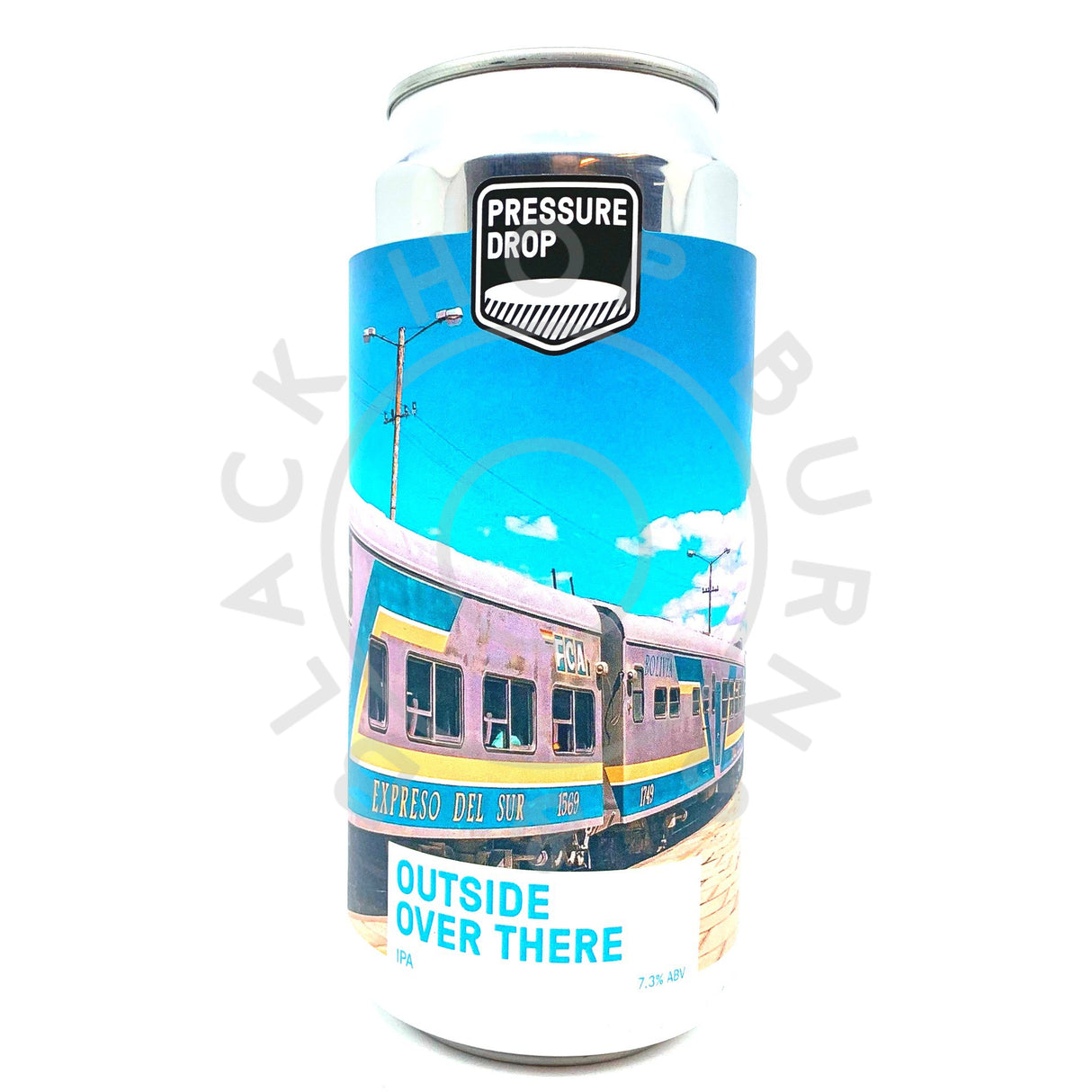 Pressure Drop Outside Over There IPA 7.3% (440ml can)-Hop Burns & Black