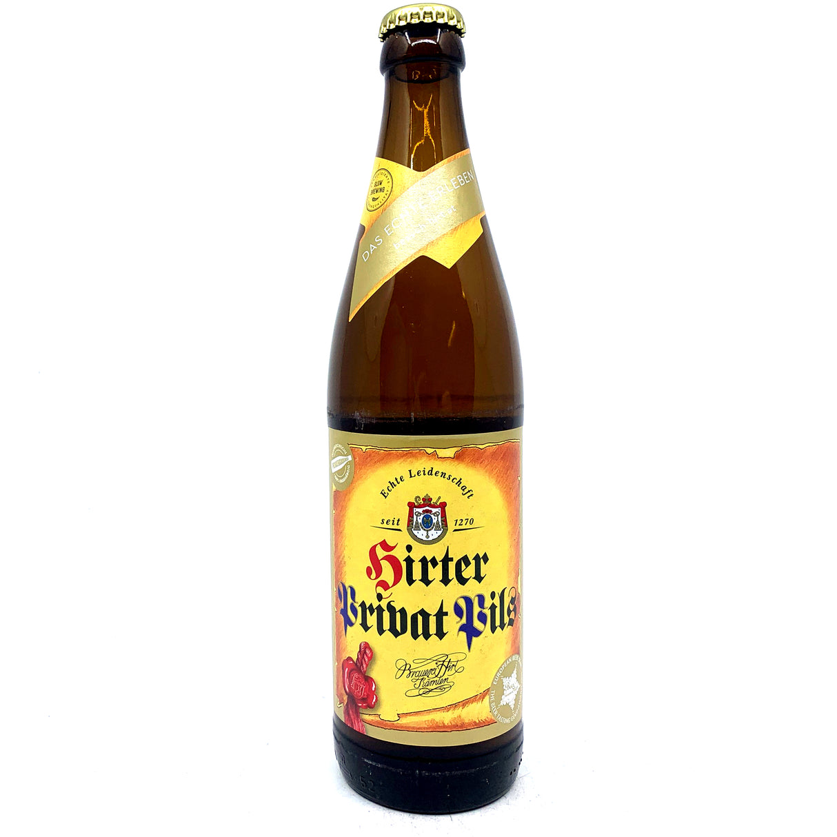 Hirter Privat Pils 5.2% (500ml)-Hop Burns & Black