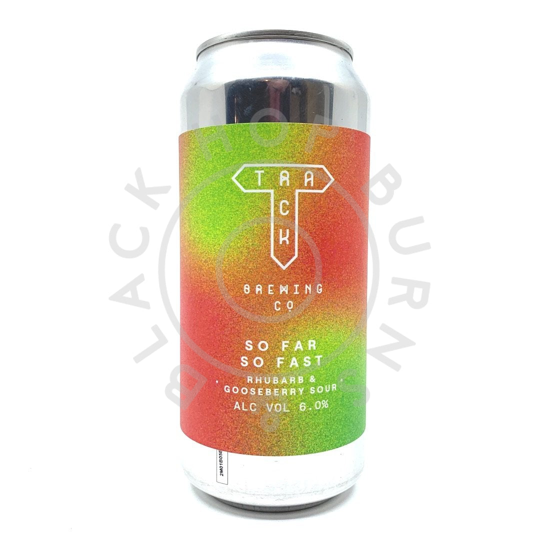 Track So Far So Fast Rhubarb Sour 6% (440ml can)-Hop Burns & Black
