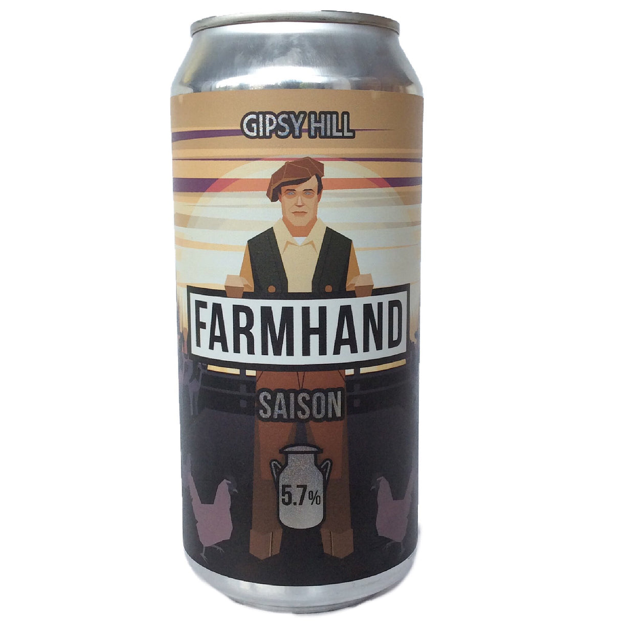 Gipsy Hill Farmhand Saison 5.7% (440ml can)-Hop Burns & Black
