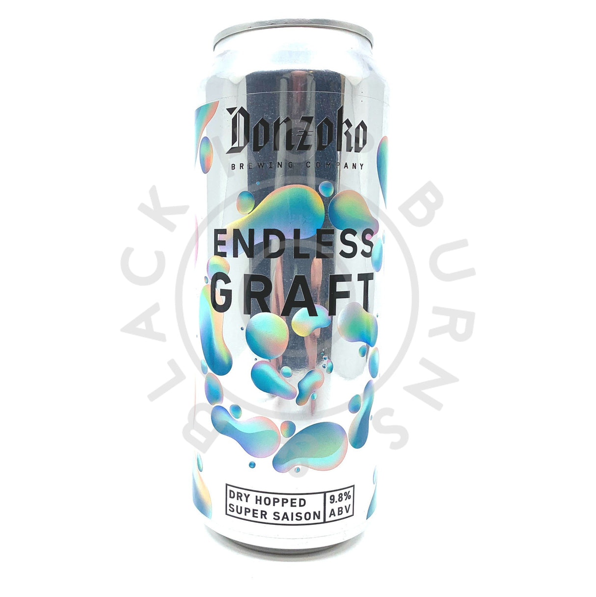 Donzoko Endless Graft Dry Hopped Super Saison 9.8% (500ml can)-Hop Burns & Black