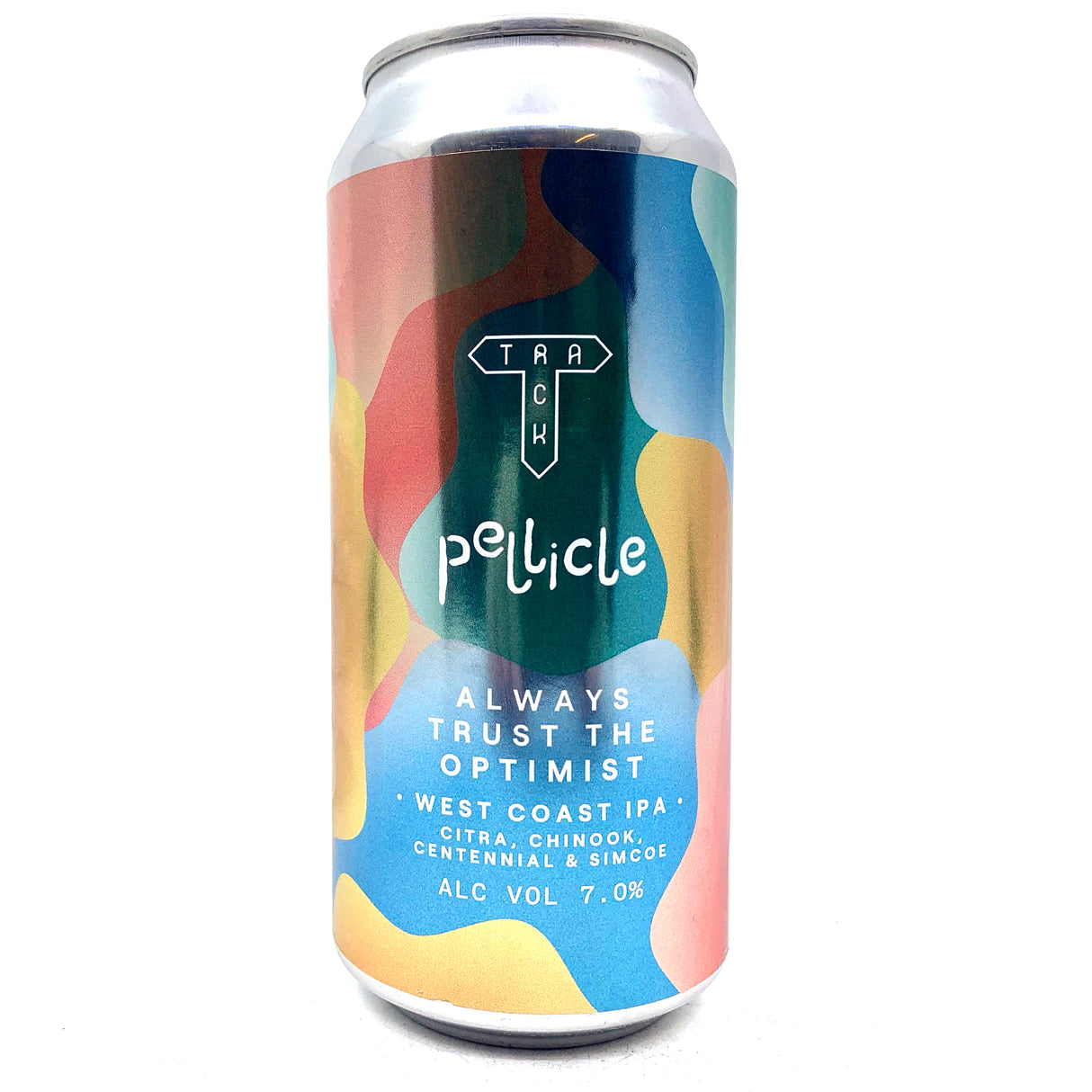Track x Pellicle Always Trust The Optimist West Coast IPA 7% (440ml can)-Hop Burns & Black